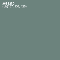 #6B827D - Viridian Green Color Image