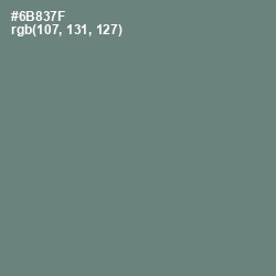 #6B837F - Viridian Green Color Image