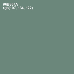 #6B867A - Viridian Green Color Image