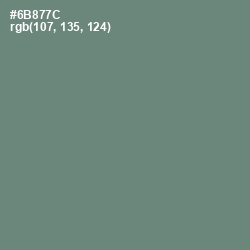 #6B877C - Viridian Green Color Image