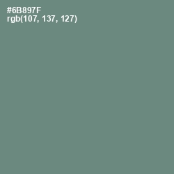 #6B897F - Viridian Green Color Image