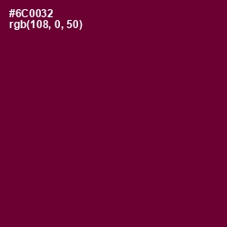 #6C0032 - Tyrian Purple Color Image