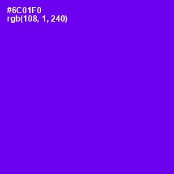 #6C01F0 - Purple Heart Color Image