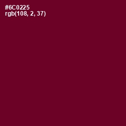 #6C0225 - Black Rose Color Image