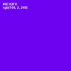 #6C02F0 - Purple Heart Color Image