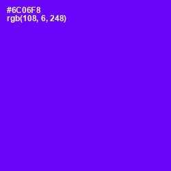 #6C06F8 - Purple Heart Color Image