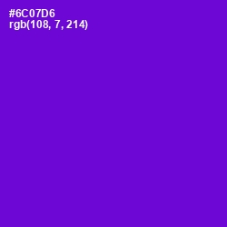 #6C07D6 - Purple Heart Color Image