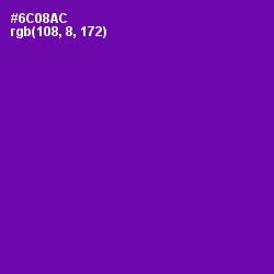 #6C08AC - Purple Color Image