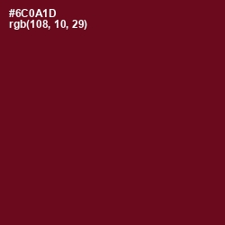 #6C0A1D - Dark Tan Color Image