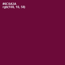 #6C0A3A - Tyrian Purple Color Image