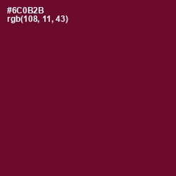 #6C0B2B - Black Rose Color Image