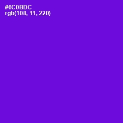 #6C0BDC - Purple Heart Color Image