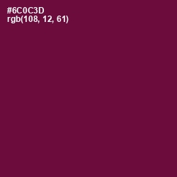 #6C0C3D - Tyrian Purple Color Image