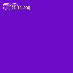 #6C0CC8 - Purple Heart Color Image