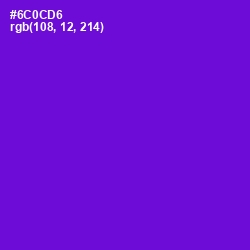 #6C0CD6 - Purple Heart Color Image