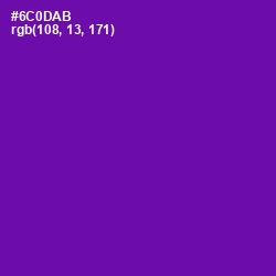 #6C0DAB - Purple Color Image