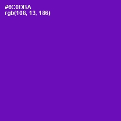 #6C0DBA - Purple Color Image