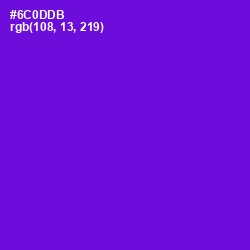 #6C0DDB - Purple Heart Color Image