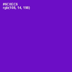 #6C0EC6 - Purple Heart Color Image
