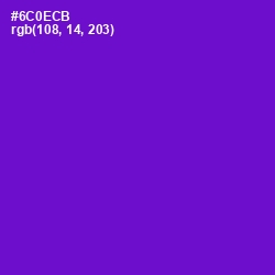 #6C0ECB - Purple Heart Color Image