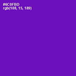 #6C0FBD - Purple Color Image