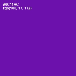 #6C11AC - Purple Color Image