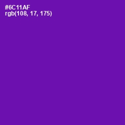 #6C11AF - Purple Color Image