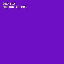 #6C11C3 - Purple Heart Color Image