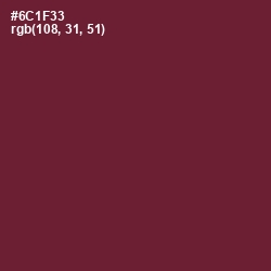 #6C1F33 - Claret Color Image