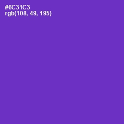 #6C31C3 - Purple Heart Color Image