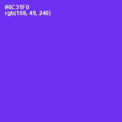 #6C31F0 - Purple Heart Color Image