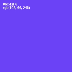 #6C42F6 - Fuchsia Blue Color Image