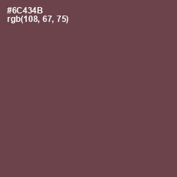 #6C434B - Eggplant Color Image