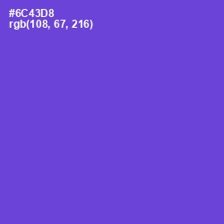 #6C43D8 - Fuchsia Blue Color Image