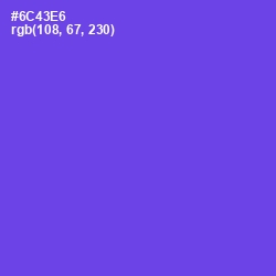 #6C43E6 - Fuchsia Blue Color Image