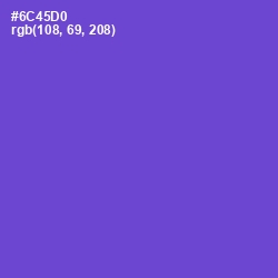 #6C45D0 - Fuchsia Blue Color Image