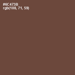 #6C473B - Shingle Fawn Color Image