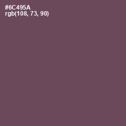 #6C495A - Eggplant Color Image