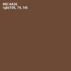 #6C4A36 - Shingle Fawn Color Image