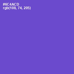#6C4ACD - Fuchsia Blue Color Image