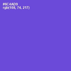 #6C4AD9 - Fuchsia Blue Color Image