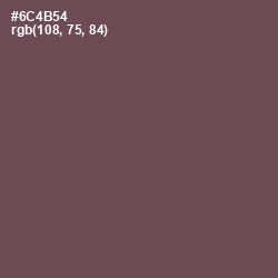 #6C4B54 - Eggplant Color Image
