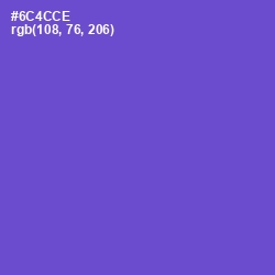 #6C4CCE - Fuchsia Blue Color Image