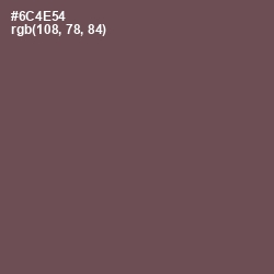 #6C4E54 - Eggplant Color Image
