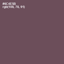 #6C4E5B - Eggplant Color Image