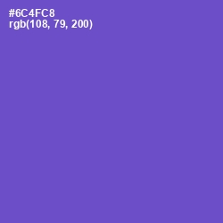 #6C4FC8 - Fuchsia Blue Color Image