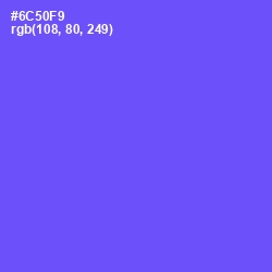 #6C50F9 - Royal Blue Color Image