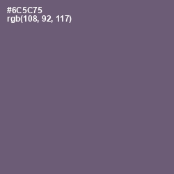 #6C5C75 - Smoky Color Image