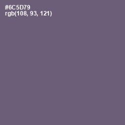 #6C5D79 - Smoky Color Image