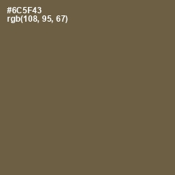 #6C5F43 - Tobacco Brown Color Image